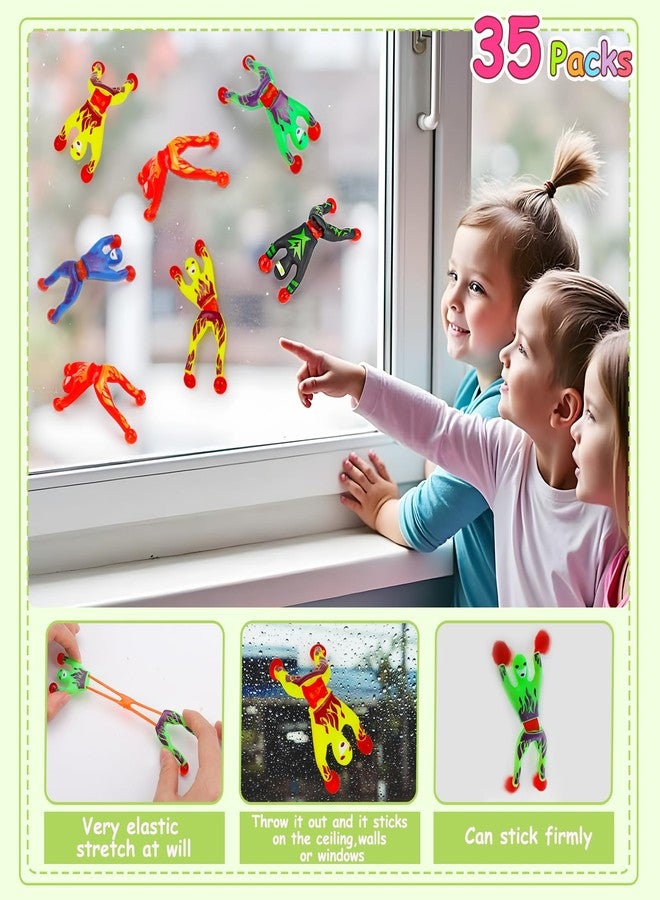 AugToy Sticky Wall Climbing Men Ninja Toys Fun Fidget Sensory Toy Filler Stuffers Party Favor Christmas Gift for Kids Classroom School Boy Girl Birthday Goodie Bag Pinata Treat Bulk Prize - Image 2